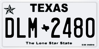 TX license plate DLM2480