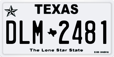 TX license plate DLM2481