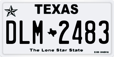 TX license plate DLM2483