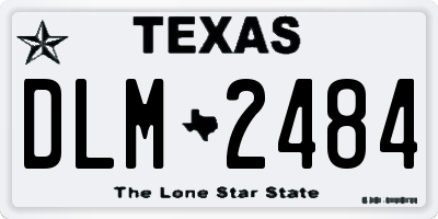 TX license plate DLM2484