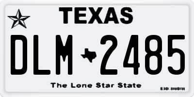 TX license plate DLM2485