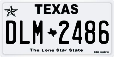 TX license plate DLM2486