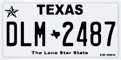 TX license plate DLM2487
