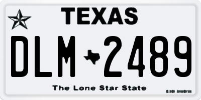 TX license plate DLM2489