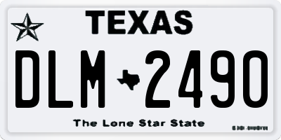 TX license plate DLM2490