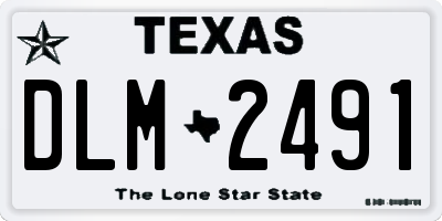 TX license plate DLM2491
