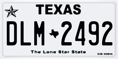 TX license plate DLM2492
