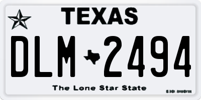 TX license plate DLM2494