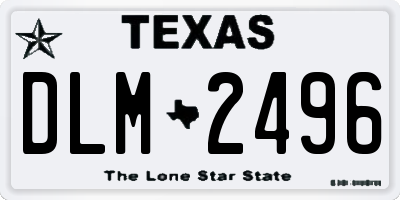 TX license plate DLM2496