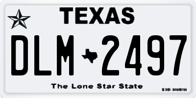 TX license plate DLM2497