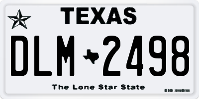 TX license plate DLM2498