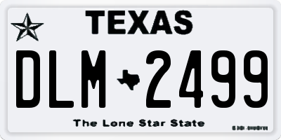 TX license plate DLM2499