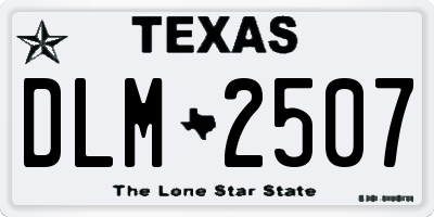 TX license plate DLM2507