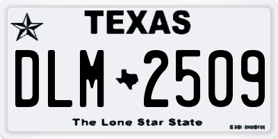 TX license plate DLM2509