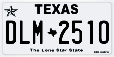 TX license plate DLM2510