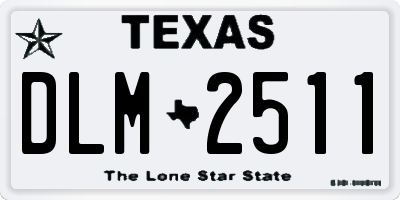 TX license plate DLM2511
