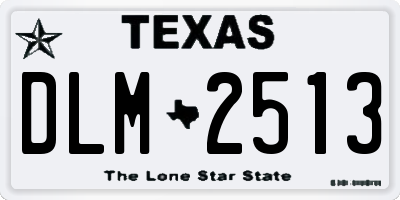 TX license plate DLM2513