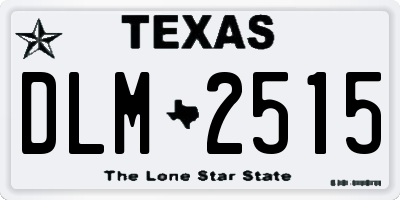 TX license plate DLM2515