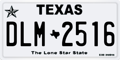 TX license plate DLM2516