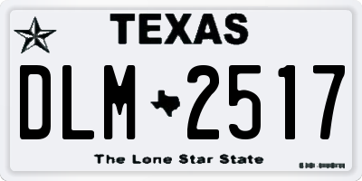 TX license plate DLM2517