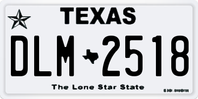 TX license plate DLM2518