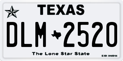 TX license plate DLM2520