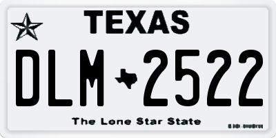 TX license plate DLM2522