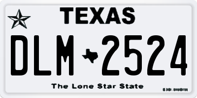TX license plate DLM2524
