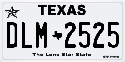 TX license plate DLM2525