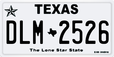 TX license plate DLM2526