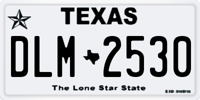TX license plate DLM2530