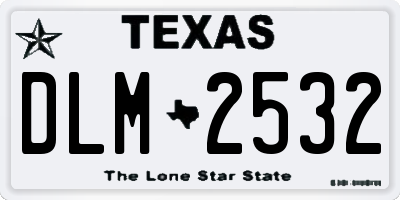TX license plate DLM2532