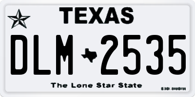 TX license plate DLM2535