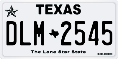 TX license plate DLM2545