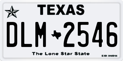 TX license plate DLM2546