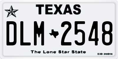 TX license plate DLM2548