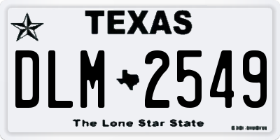 TX license plate DLM2549