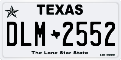 TX license plate DLM2552