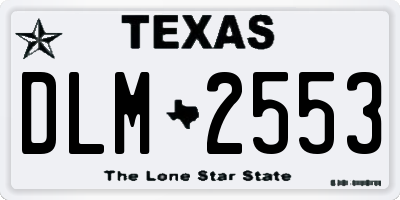 TX license plate DLM2553