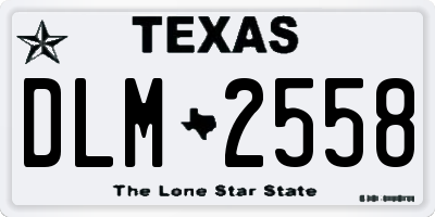 TX license plate DLM2558