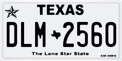 TX license plate DLM2560
