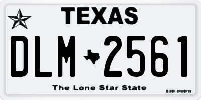 TX license plate DLM2561