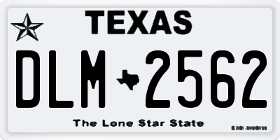 TX license plate DLM2562