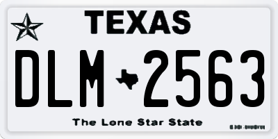 TX license plate DLM2563