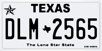 TX license plate DLM2565