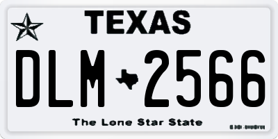 TX license plate DLM2566