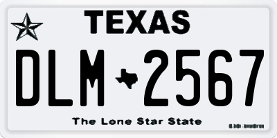 TX license plate DLM2567