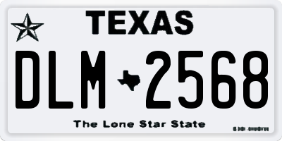 TX license plate DLM2568