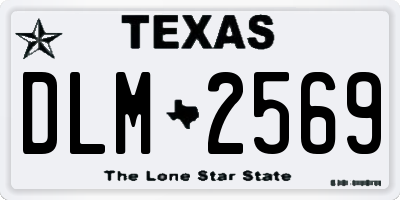 TX license plate DLM2569