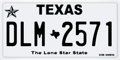TX license plate DLM2571